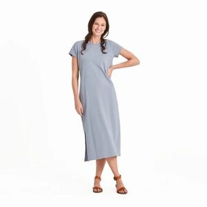 Pact Light Blue Midi Dress